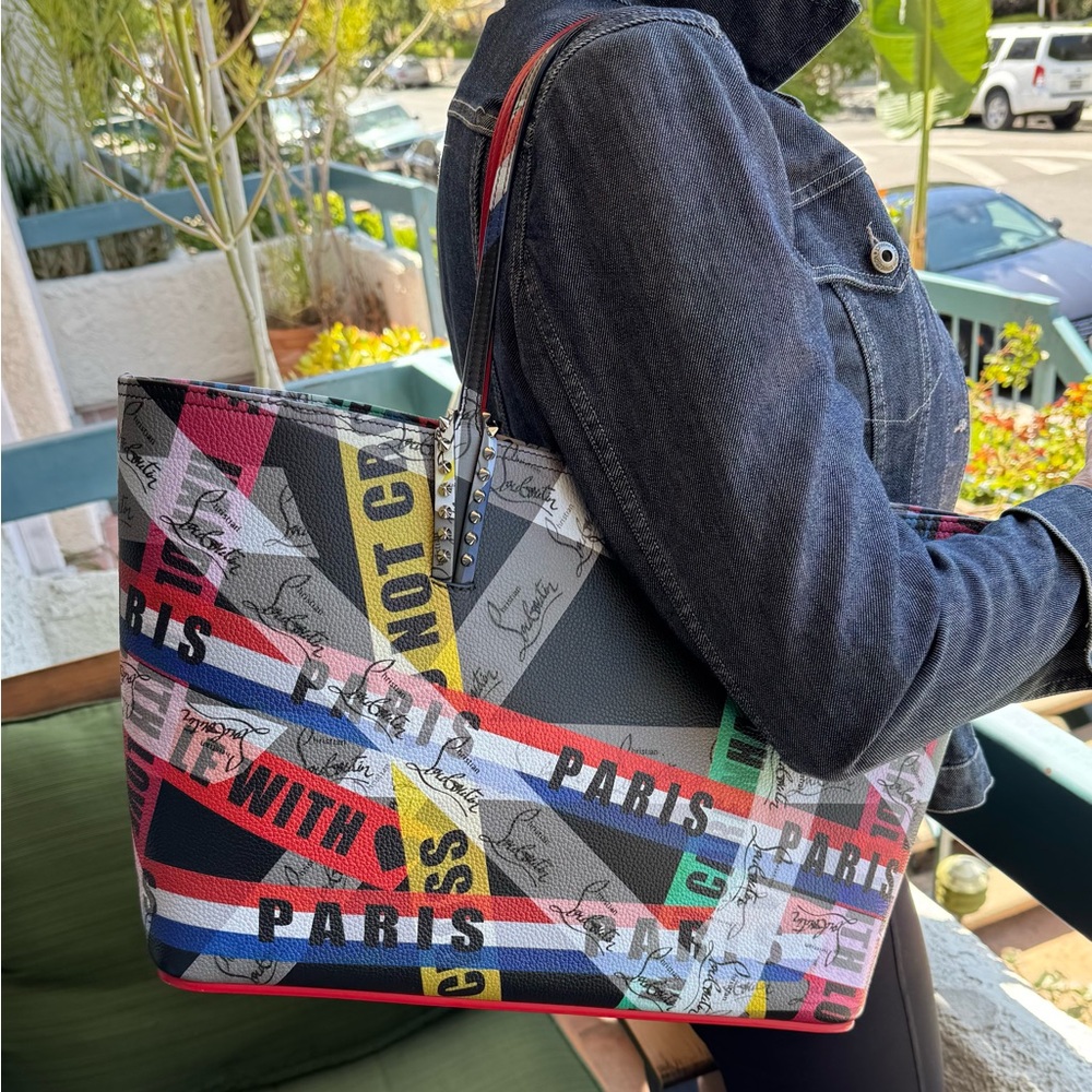 Colorful Paris Print Tote Bag